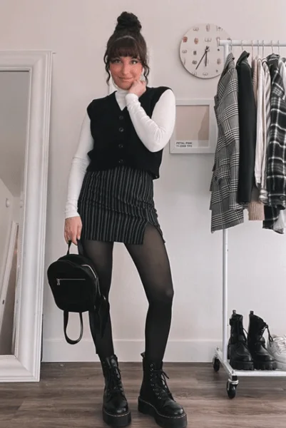 Schoolgirl Vibes with a Tough Twist